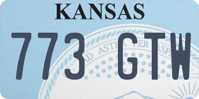 KS license plate 773GTW
