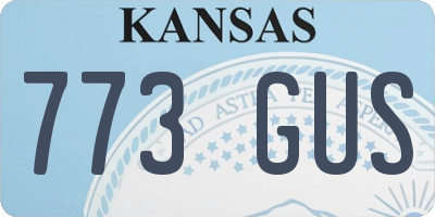 KS license plate 773GUS