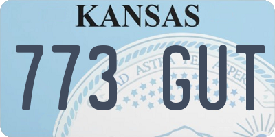 KS license plate 773GUT