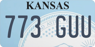 KS license plate 773GUU