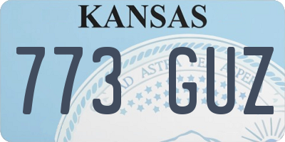 KS license plate 773GUZ