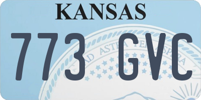 KS license plate 773GVC
