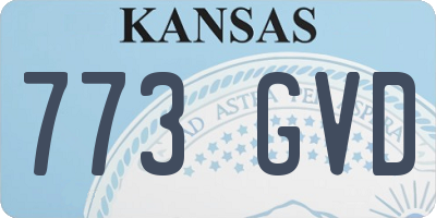 KS license plate 773GVD