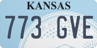 KS license plate 773GVE