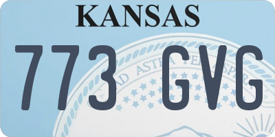 KS license plate 773GVG