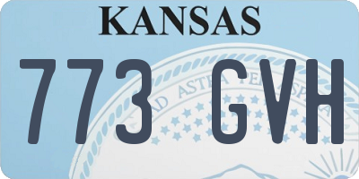 KS license plate 773GVH
