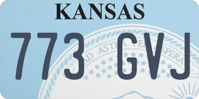 KS license plate 773GVJ