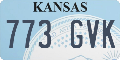 KS license plate 773GVK