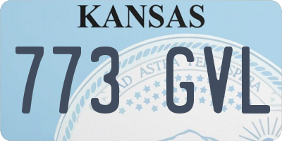 KS license plate 773GVL