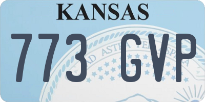 KS license plate 773GVP