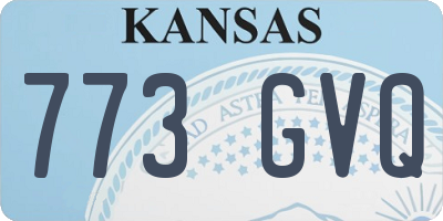 KS license plate 773GVQ