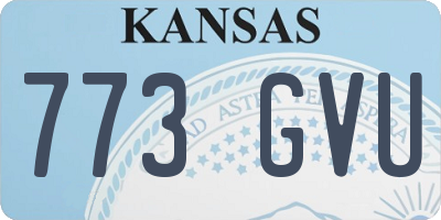 KS license plate 773GVU