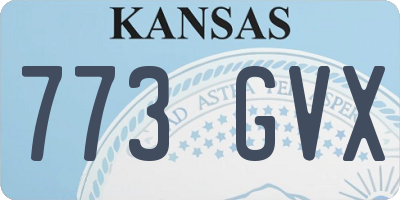 KS license plate 773GVX