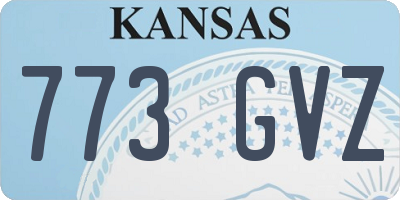 KS license plate 773GVZ