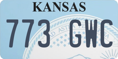 KS license plate 773GWC