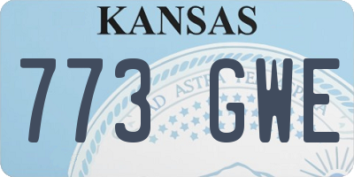 KS license plate 773GWE
