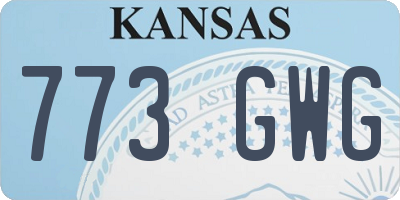 KS license plate 773GWG