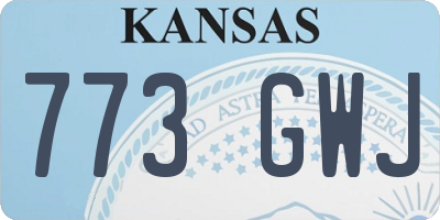 KS license plate 773GWJ