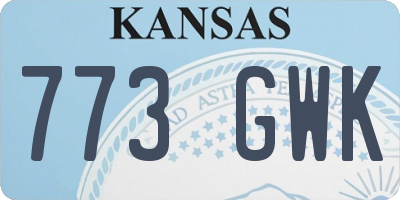 KS license plate 773GWK