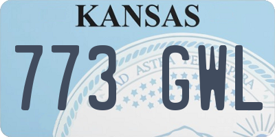 KS license plate 773GWL