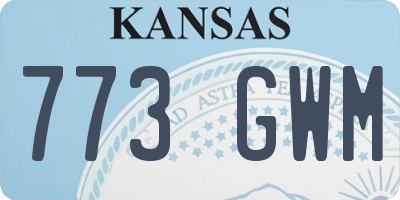 KS license plate 773GWM