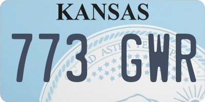 KS license plate 773GWR