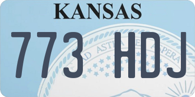 KS license plate 773HDJ