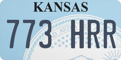 KS license plate 773HRR