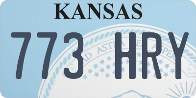 KS license plate 773HRY