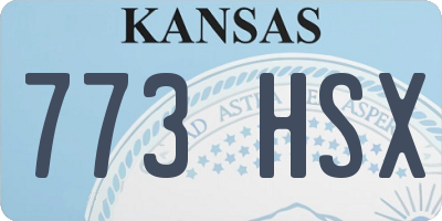 KS license plate 773HSX