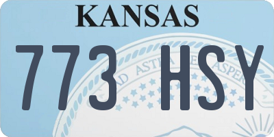 KS license plate 773HSY