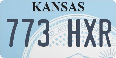 KS license plate 773HXR