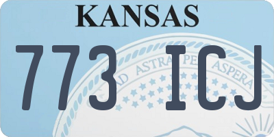 KS license plate 773ICJ
