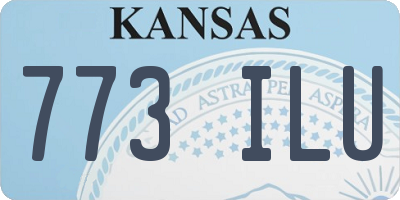 KS license plate 773ILU