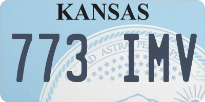 KS license plate 773IMV