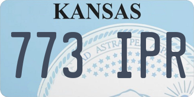 KS license plate 773IPR