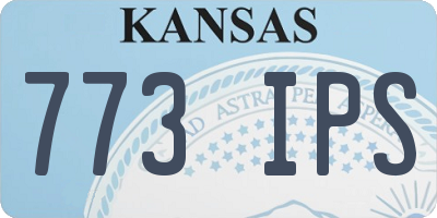 KS license plate 773IPS