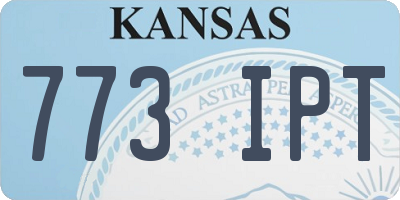 KS license plate 773IPT