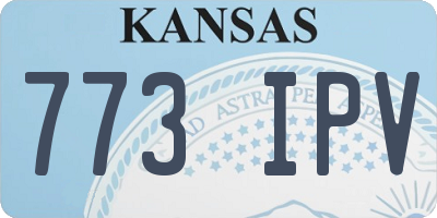 KS license plate 773IPV