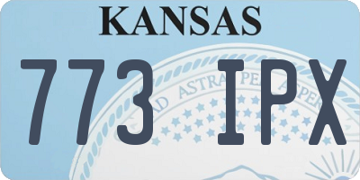KS license plate 773IPX