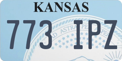 KS license plate 773IPZ