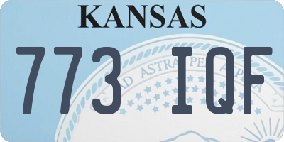 KS license plate 773IQF