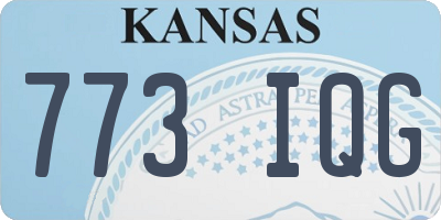 KS license plate 773IQG