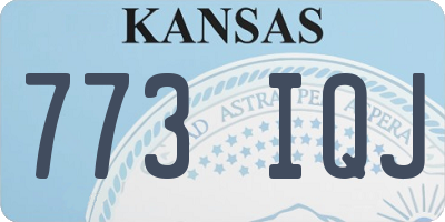 KS license plate 773IQJ