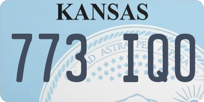 KS license plate 773IQO