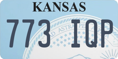 KS license plate 773IQP