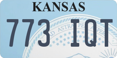 KS license plate 773IQT