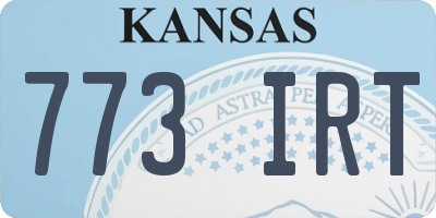KS license plate 773IRT