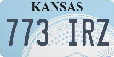 KS license plate 773IRZ