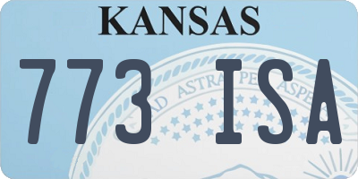 KS license plate 773ISA